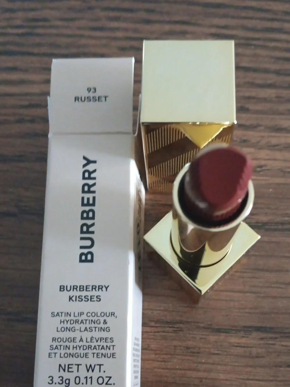 Burberry Satin Lip Colour — Deep Russet Red